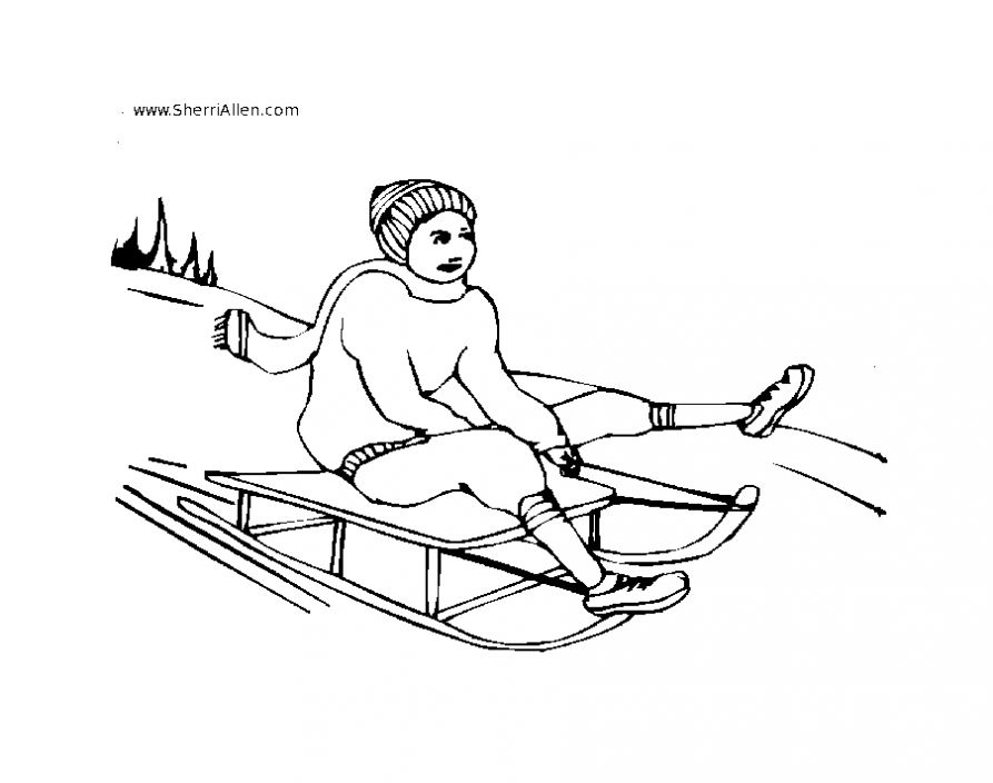 Санный спорт рисунок