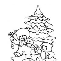 Раскраска елка новый год детям
