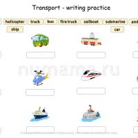 Transport vocabulary writing practice3