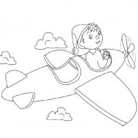 Раскраска самолетик детская