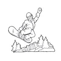 Раскраска сноубордист
