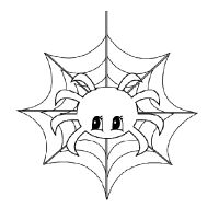 Раскраска паучок на паутинке