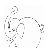Раскраска Слон малышу