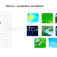 Nature vocabulary worksheet