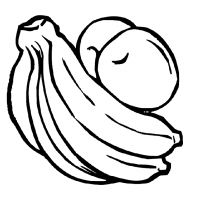 Разукрашка бананы для детей