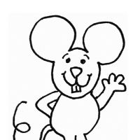 Раскраска Мышь детская