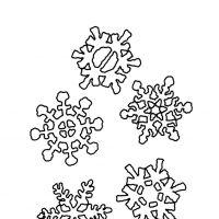 Раскраска со снежинками детская