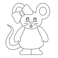 Раскраска Мышка для девочек