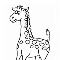 Раскраска жирафенок