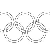 Раскраска олимпийские кольца