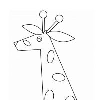 Раскраска Жираф малышу