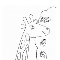 Разукрашка жираф детская