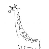 Разукрашка Жираф для детей