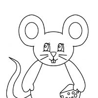 Раскраска Мышка
