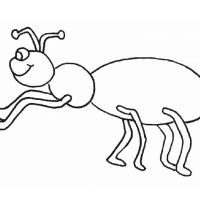 Разукрашка муравей детская
