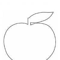 Раскраска яблоко ребенку