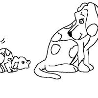 Раскраска Собака и щенок