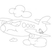 Раскраска самолет детская