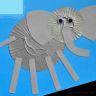 Аппликация слон из бумаги